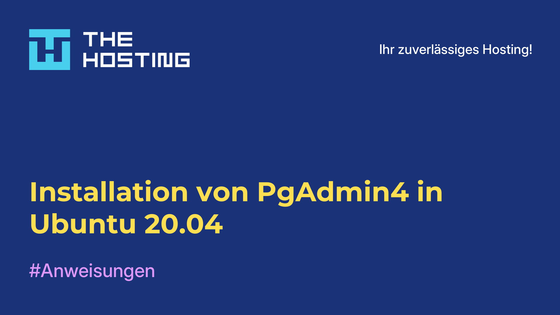 Installation von PgAdmin4 in Ubuntu 20.04