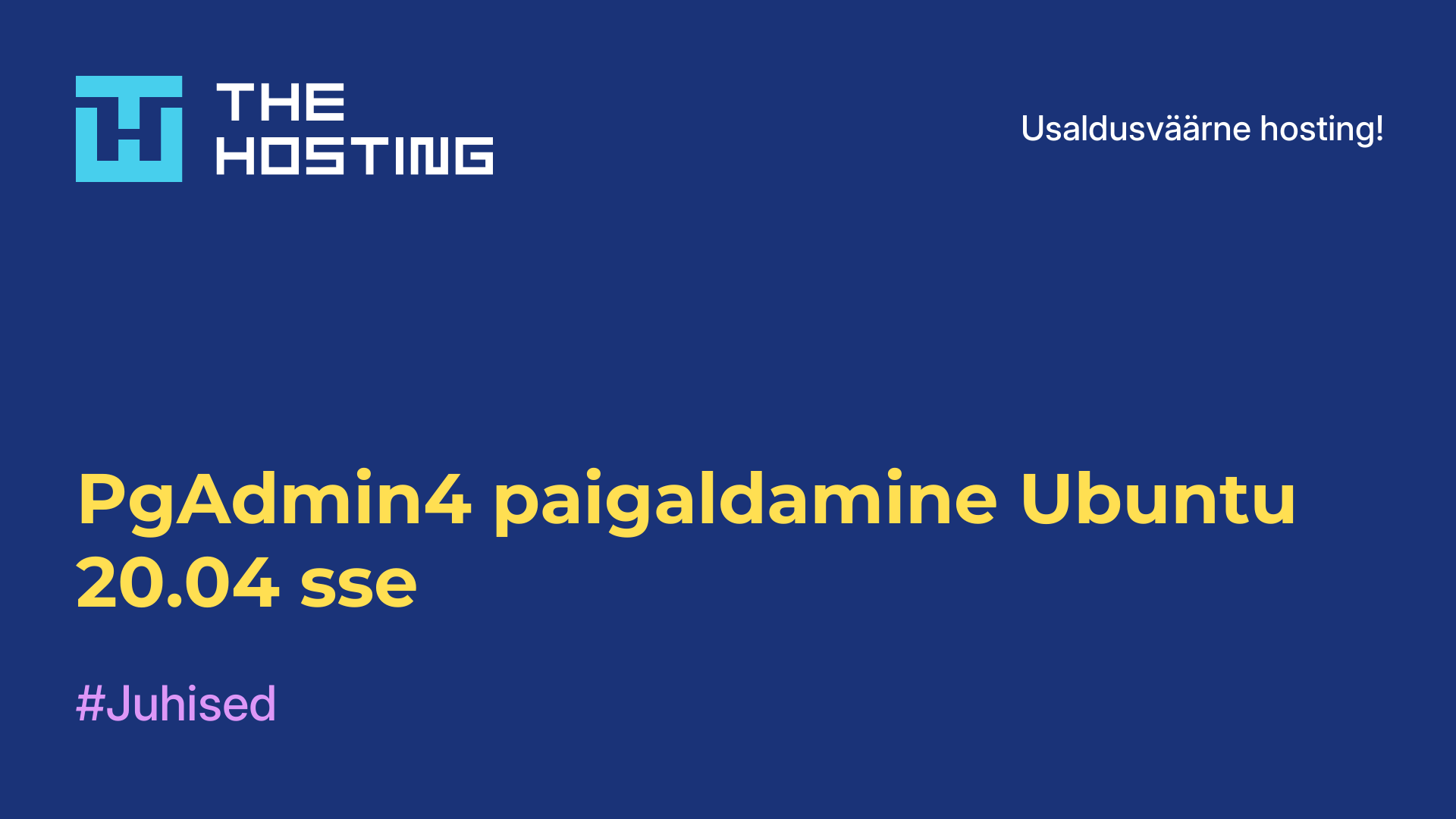 PgAdmin4 paigaldamine Ubuntu 20.04-sse