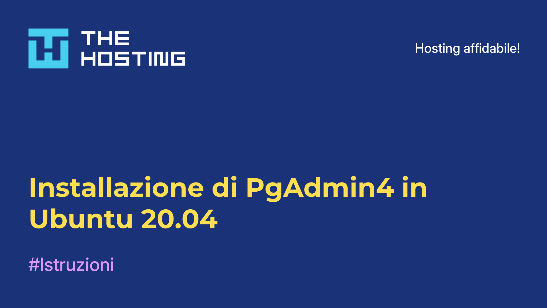 Installazione di PgAdmin4 in Ubuntu 20.04