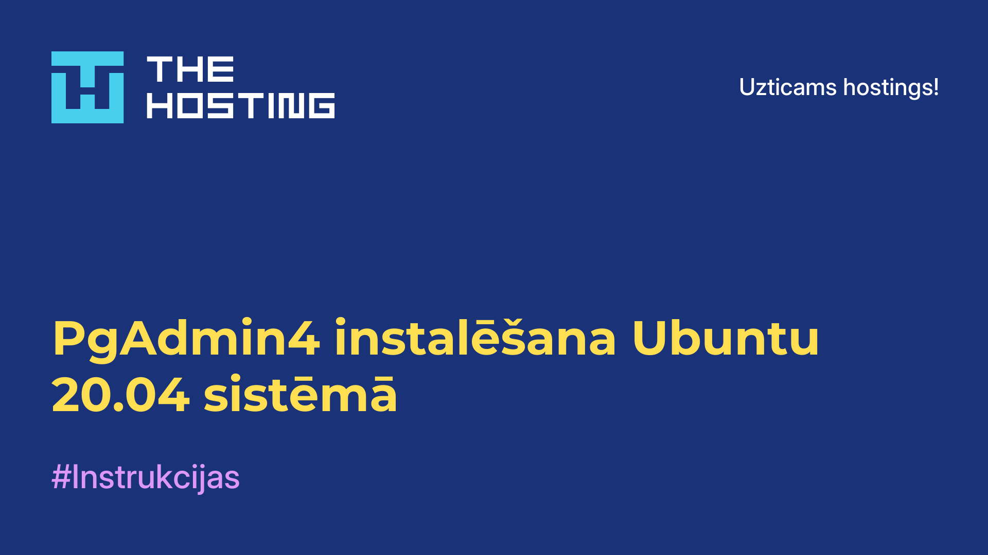 PgAdmin4 instalēšana Ubuntu 20.04 sistēmā
