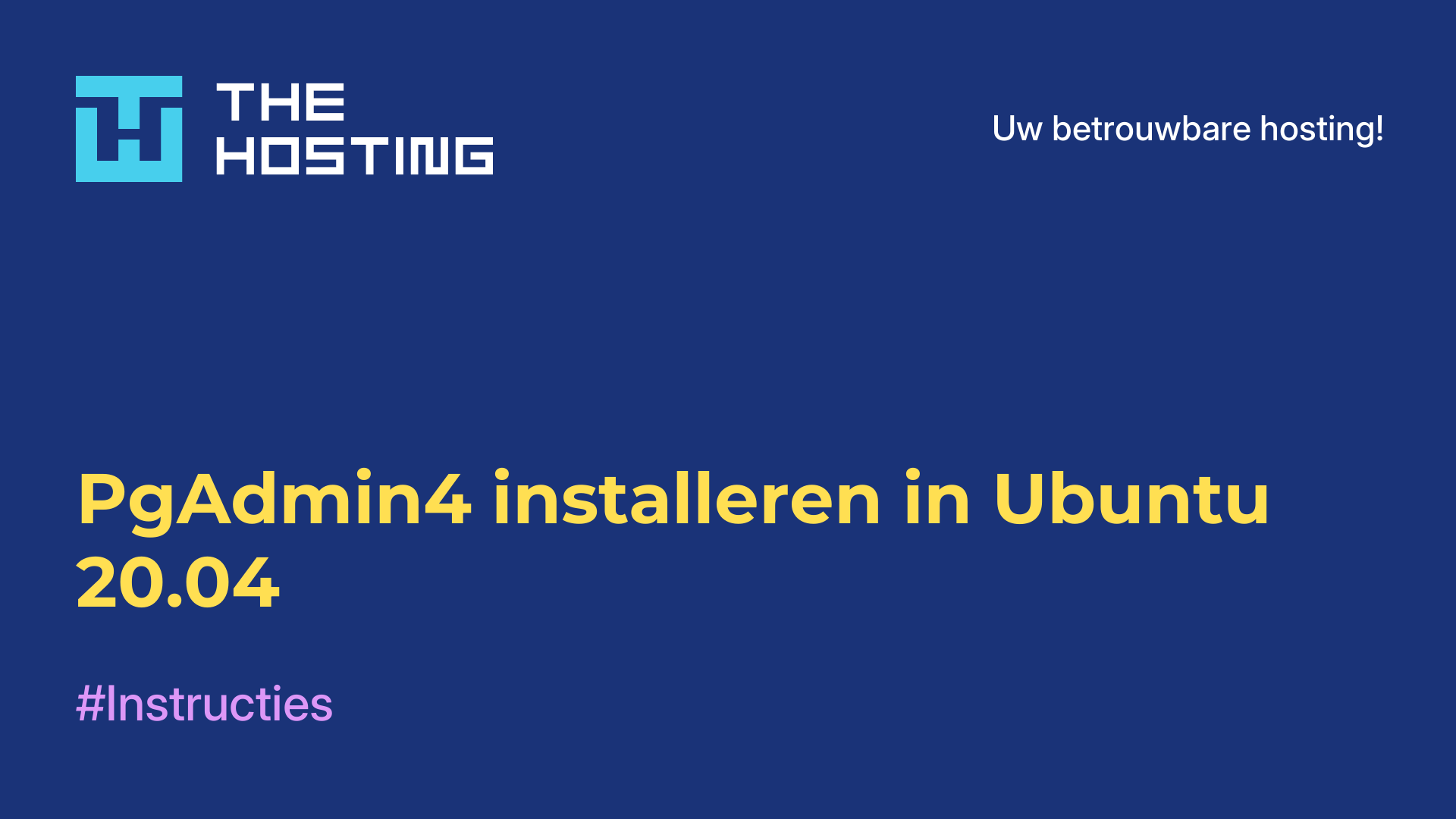 PgAdmin4 installeren in Ubuntu 20.04