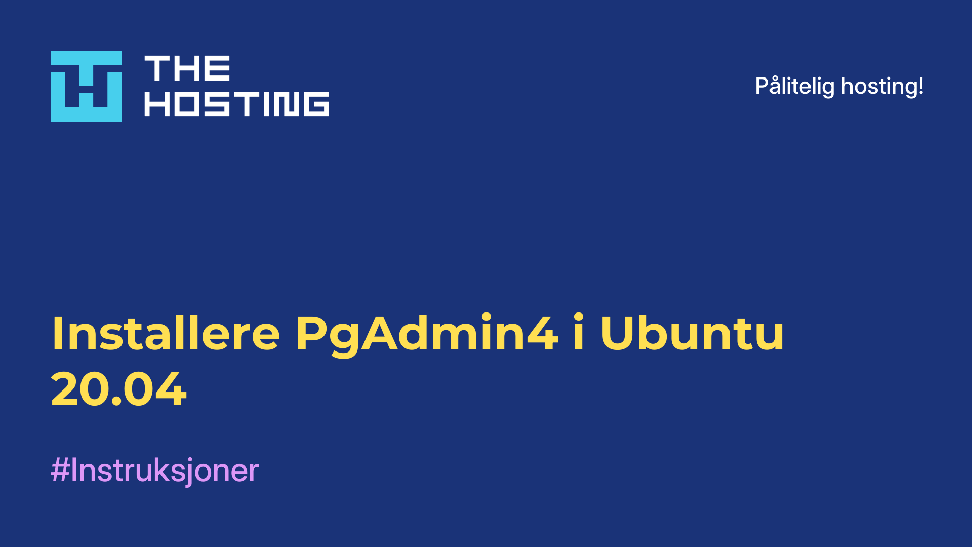 Installere PgAdmin4 i Ubuntu 20.04