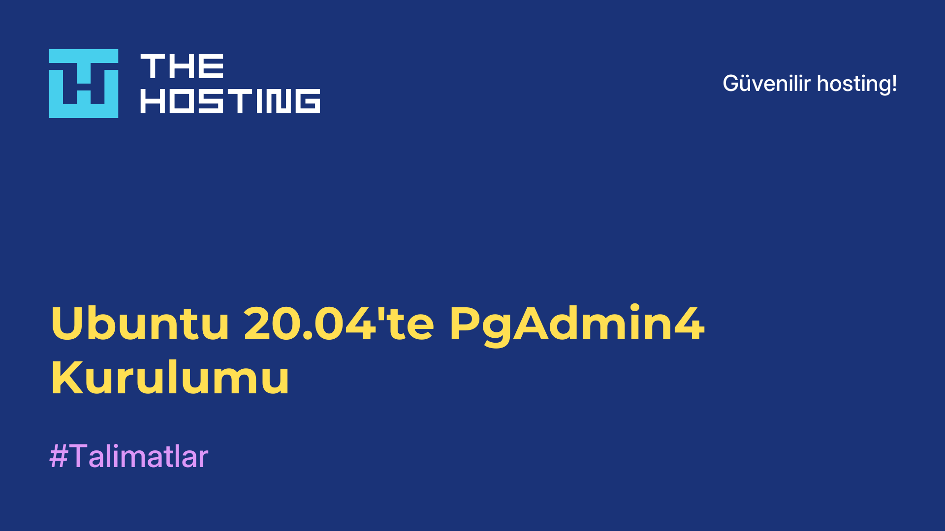 Ubuntu 20.04'te PgAdmin4 Kurulumu