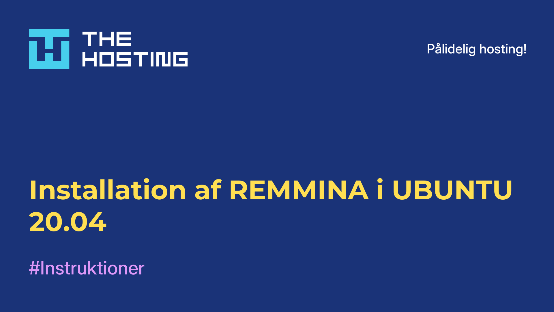 Installation af REMMINA i UBUNTU 20.04