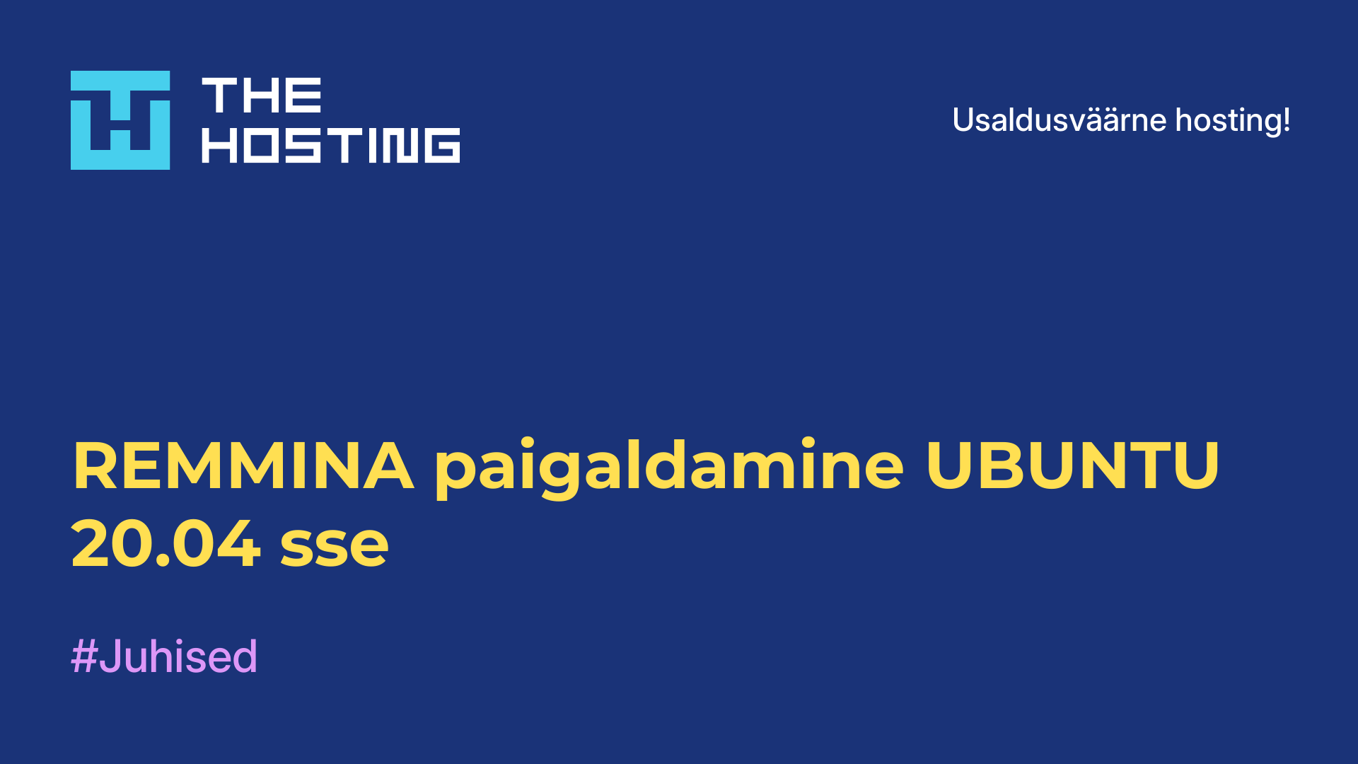 REMMINA paigaldamine UBUNTU 20.04-sse