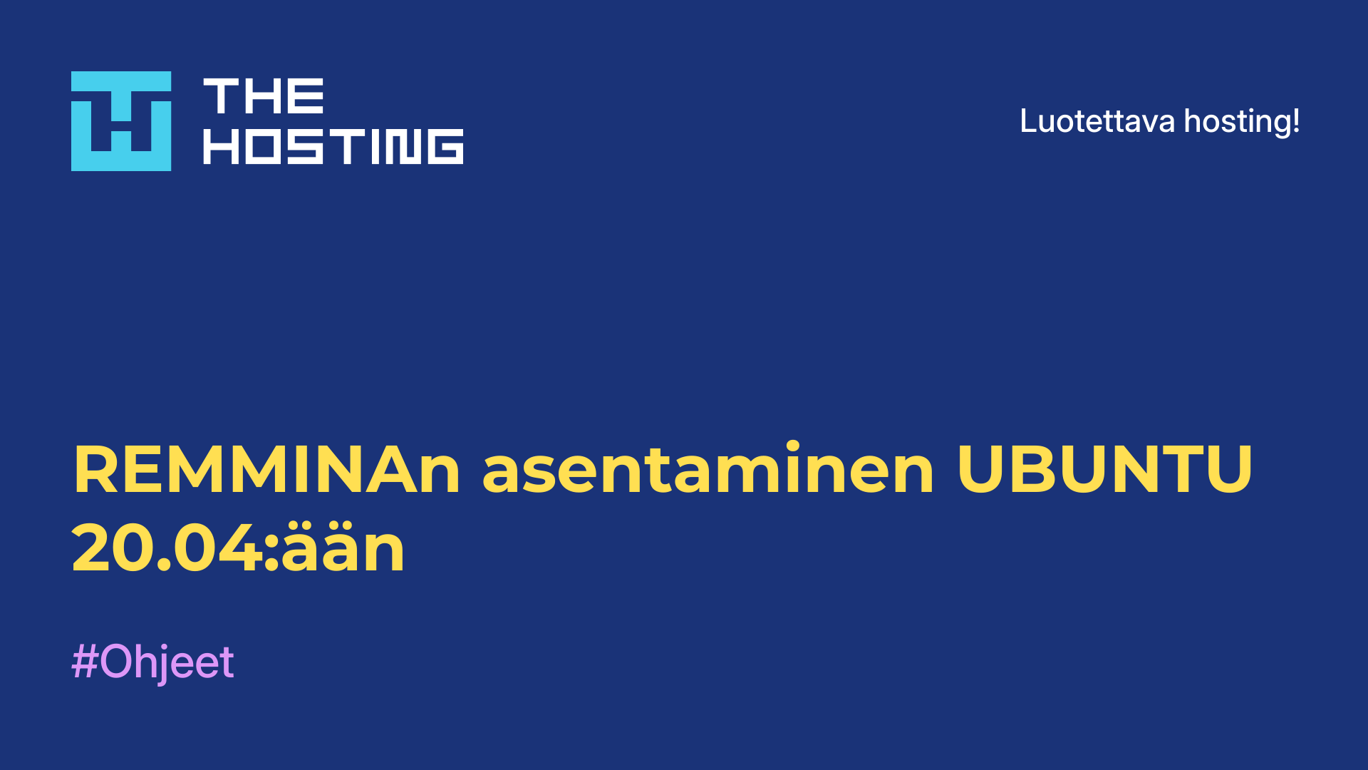 REMMINAn asentaminen UBUNTU 20.04:ään