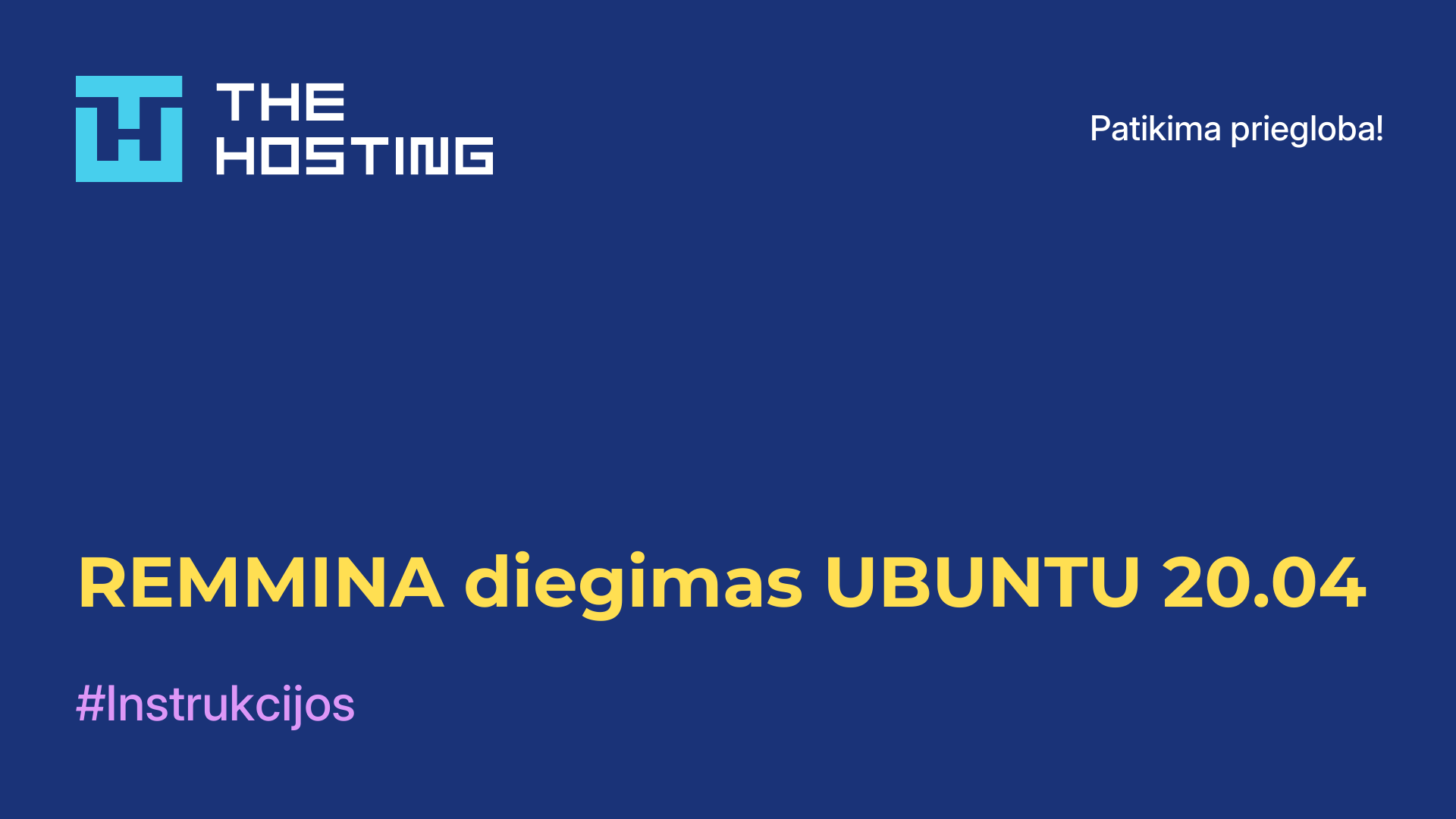 REMMINA diegimas UBUNTU 20.04