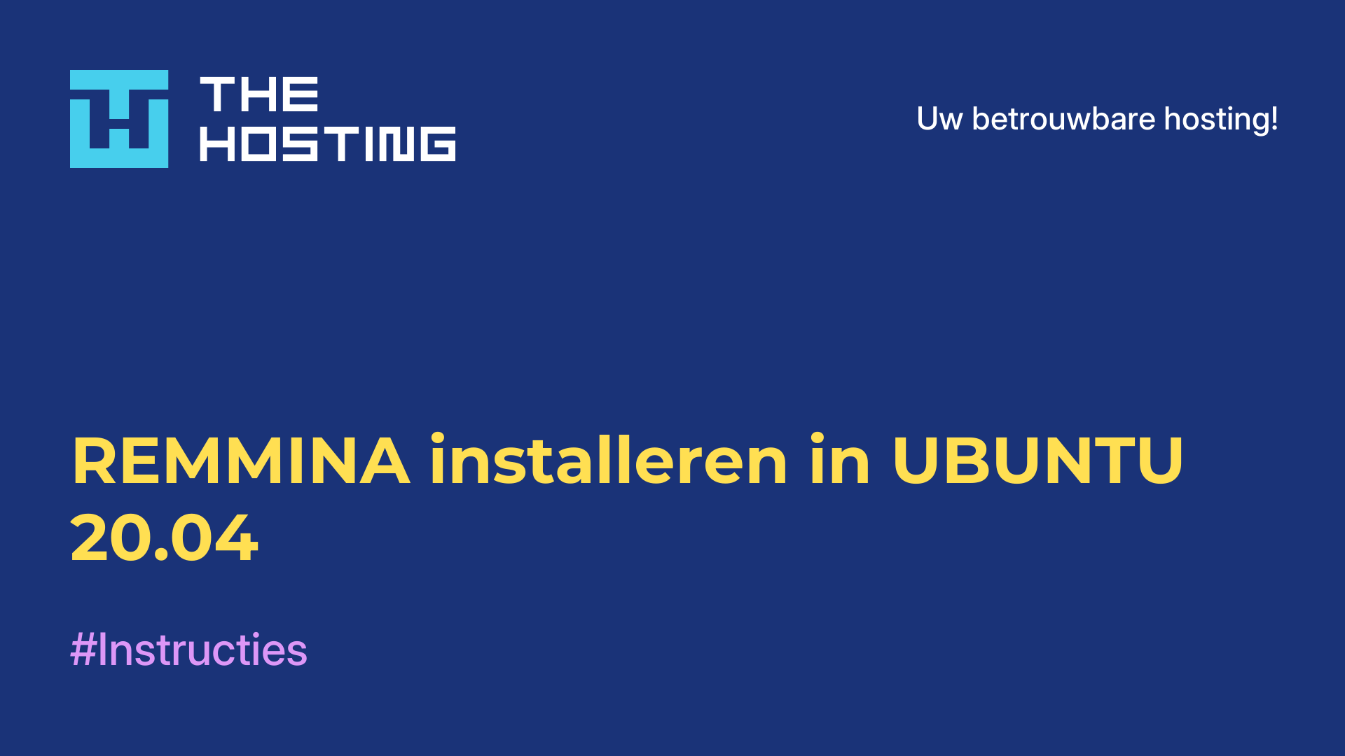 REMMINA installeren in UBUNTU 20.04