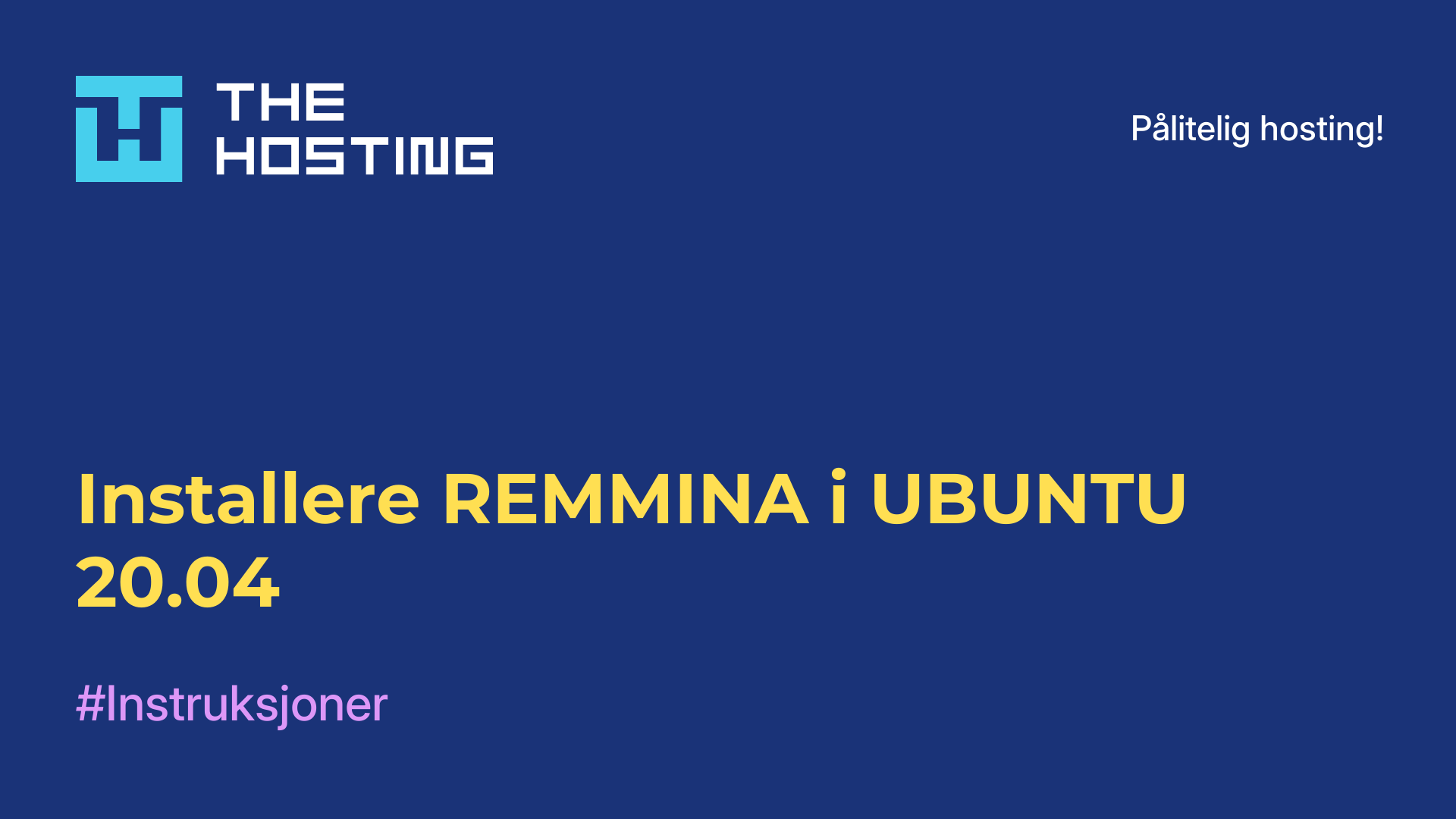 Installere REMMINA i UBUNTU 20.04