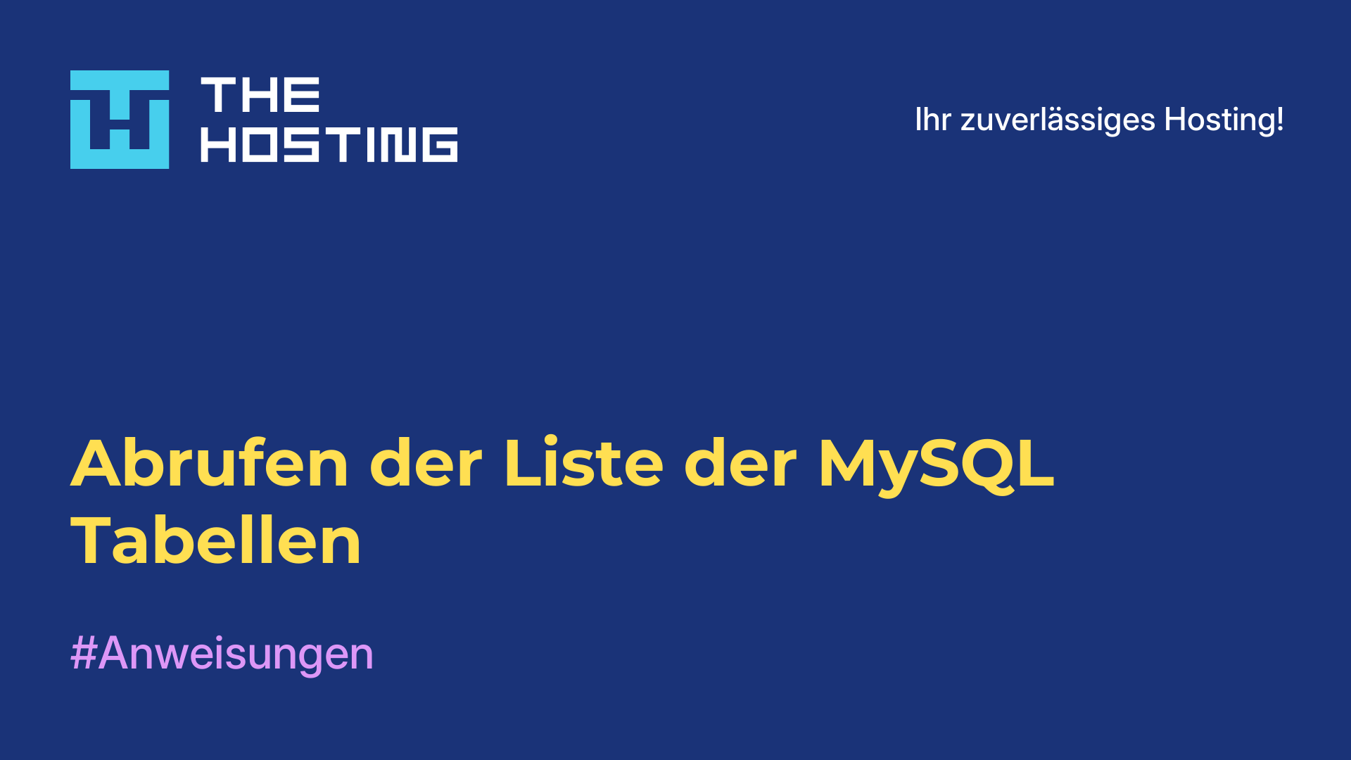 Abrufen der Liste der MySQL-Tabellen