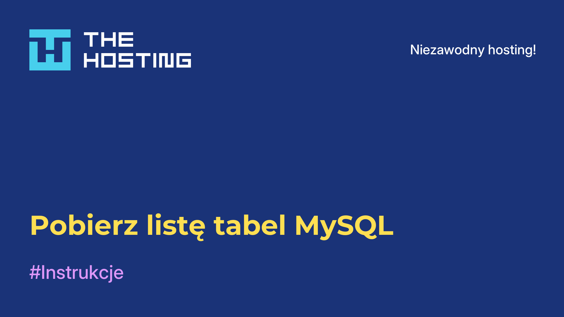 Pobierz listę tabel MySQL