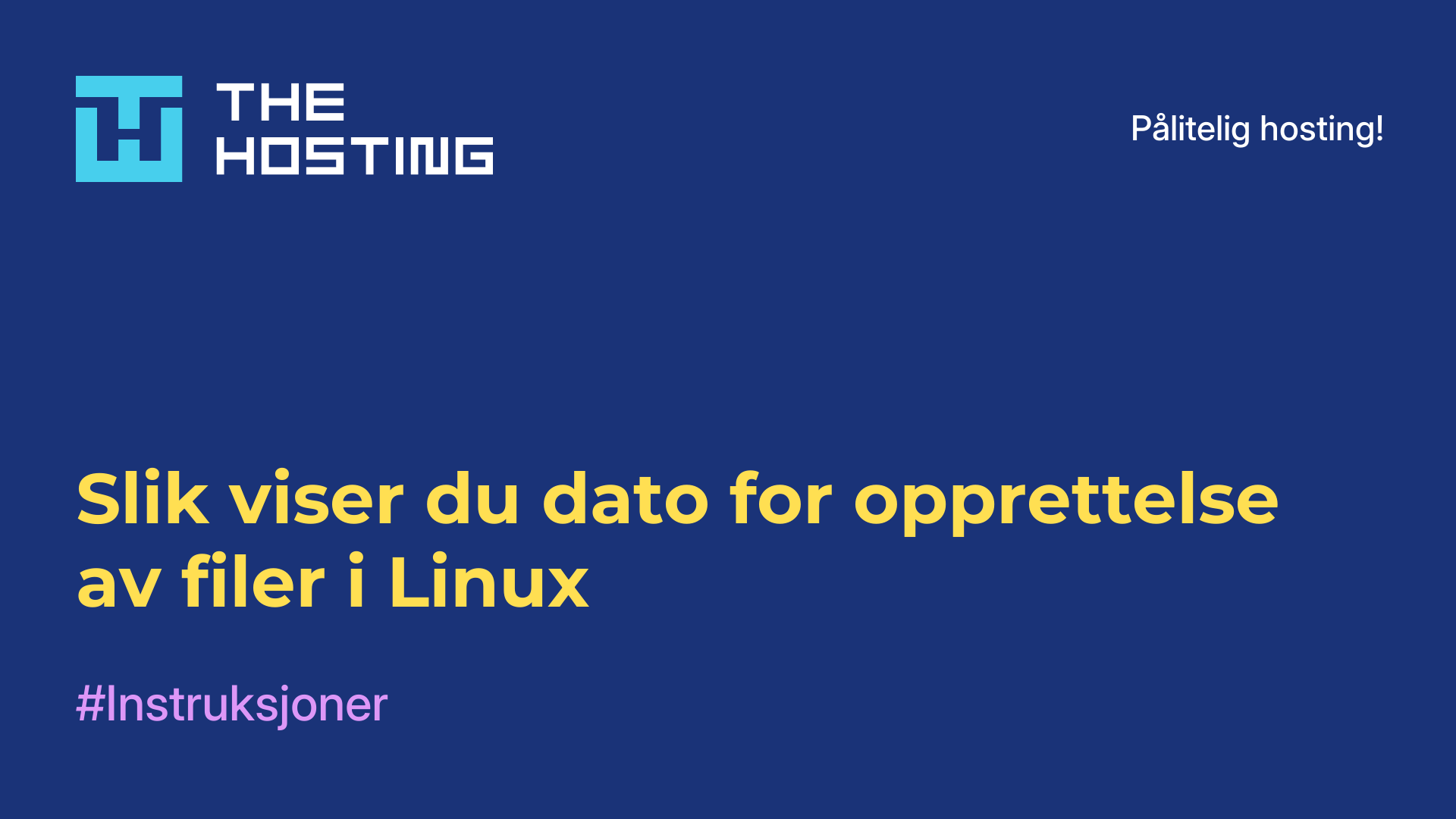 Slik viser du dato for opprettelse av filer i Linux
