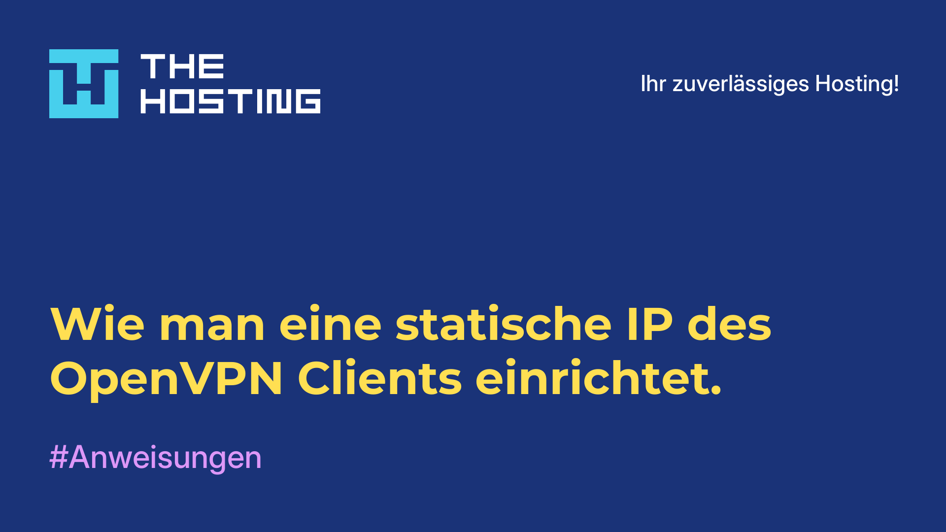 Wie man eine statische IP des OpenVPN-Clients einrichtet.