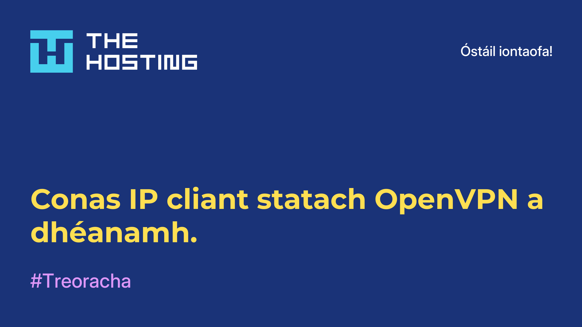 Conas IP cliant statach OpenVPN a dhéanamh.