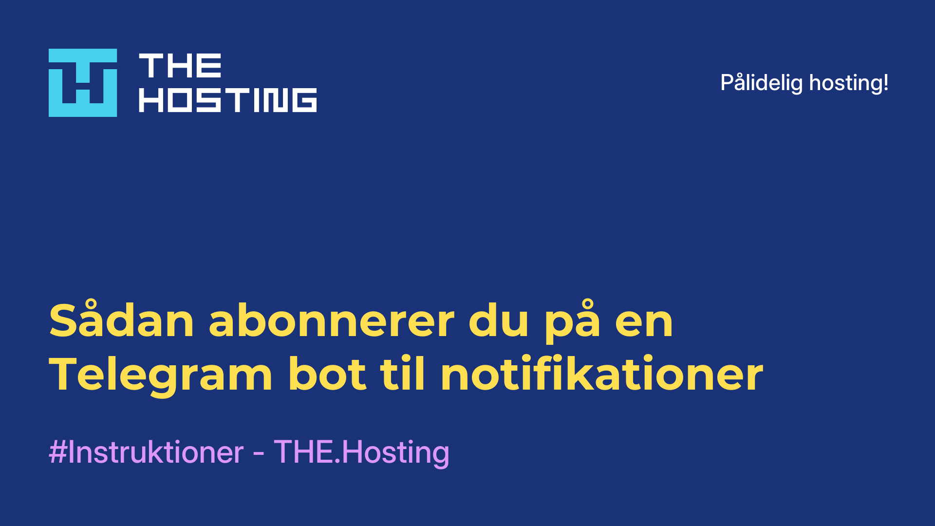 Sådan abonnerer du på en Telegram-bot til notifikationer