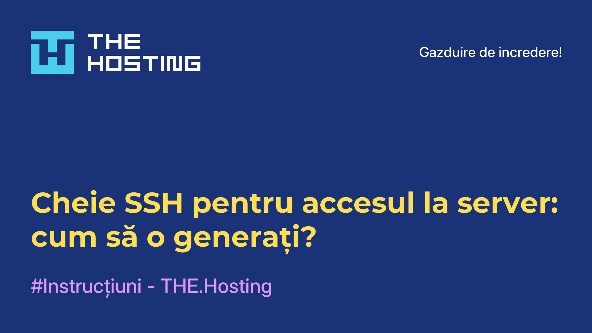 Cheie SSH pentru accesul la server: cum să o generați?