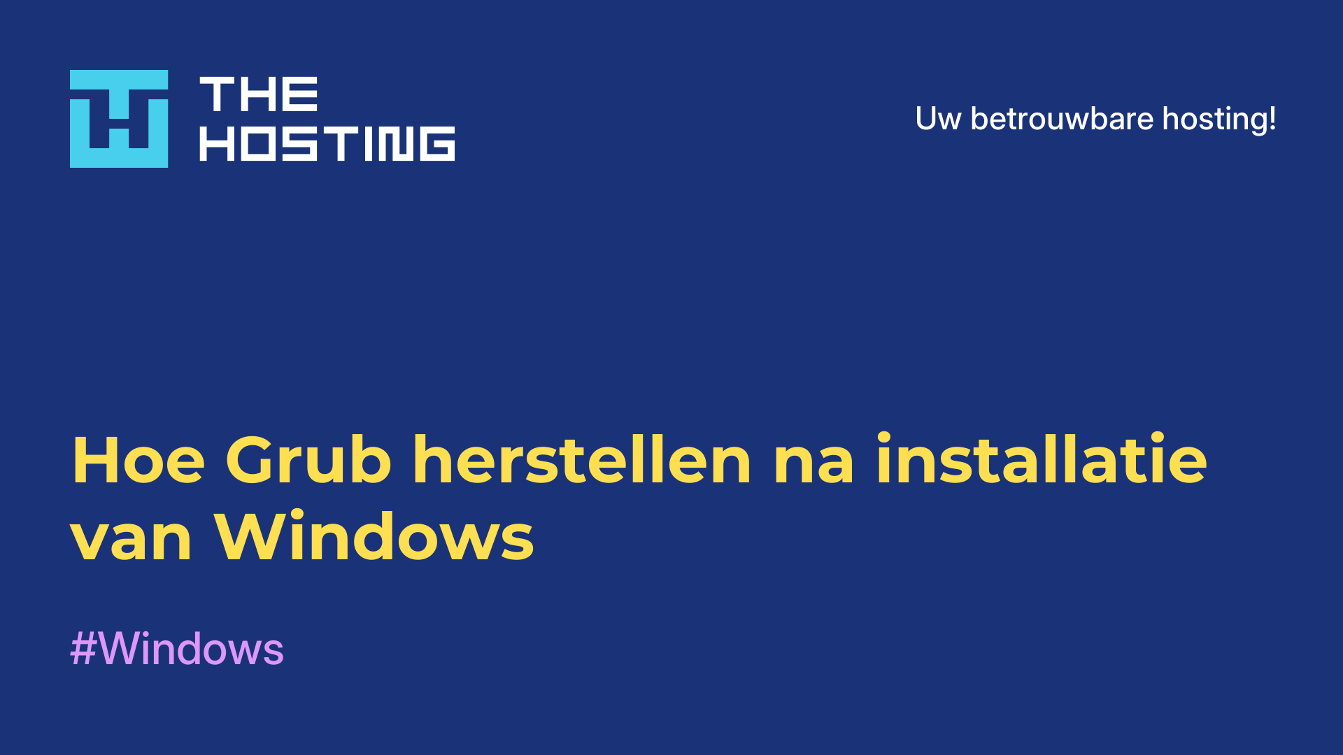 Hoe Grub herstellen na installatie van Windows