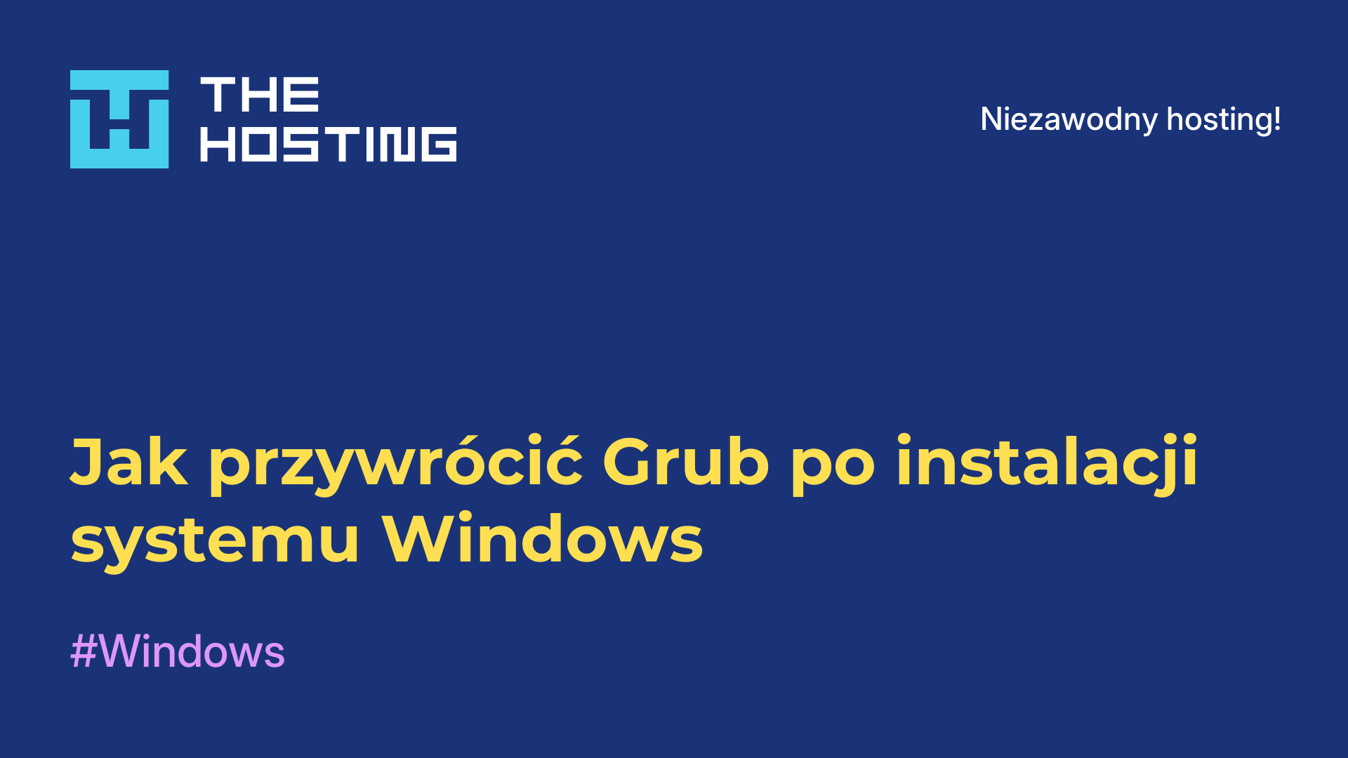 Jak przywrócić Grub po instalacji systemu Windows