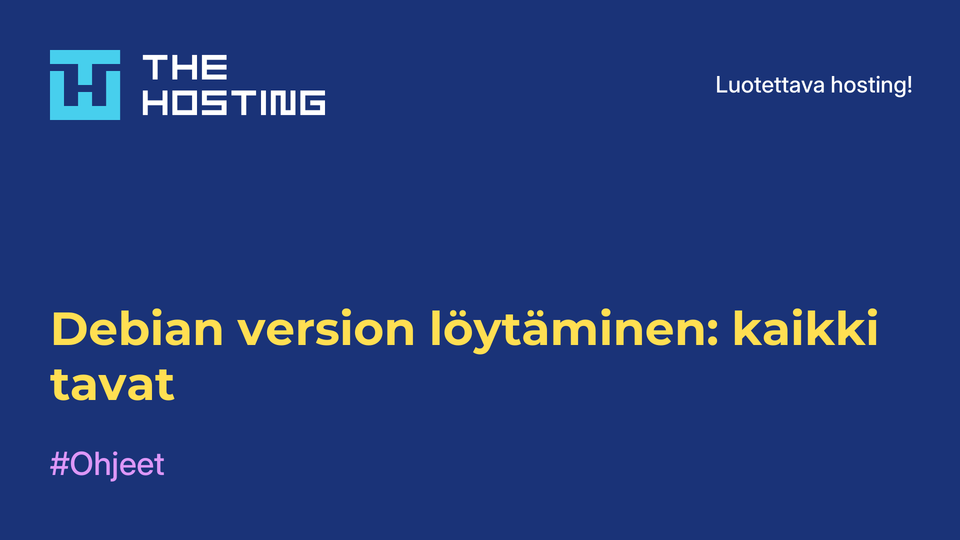 Debian-version löytäminen: kaikki tavat