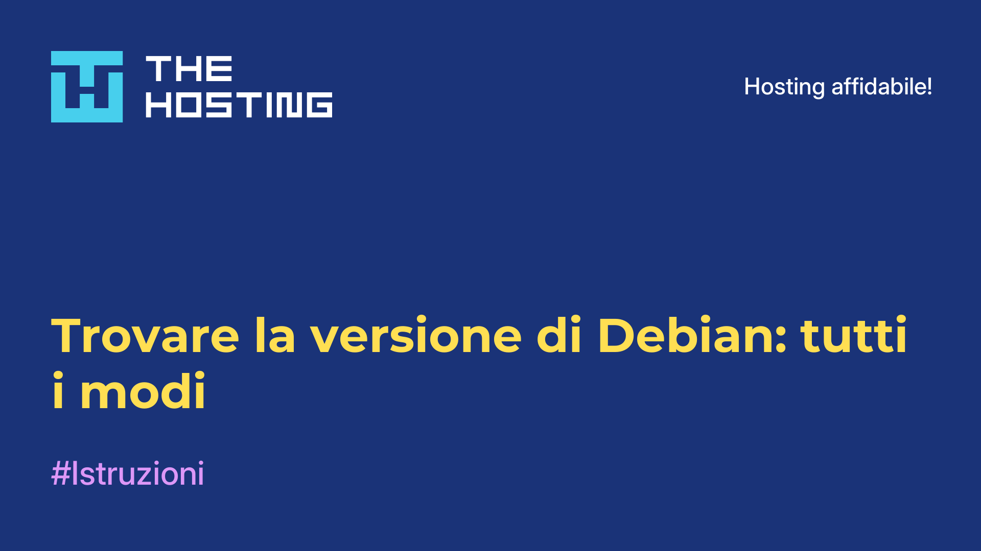 Trovare la versione di Debian: tutti i modi