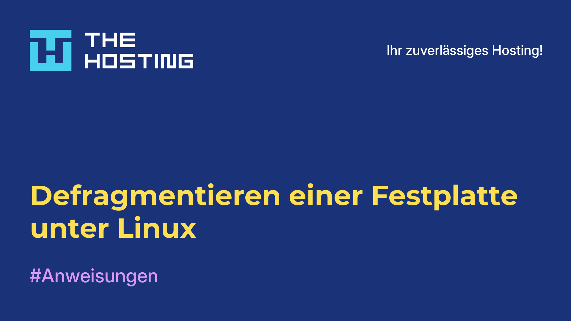 Defragmentieren einer Festplatte unter Linux