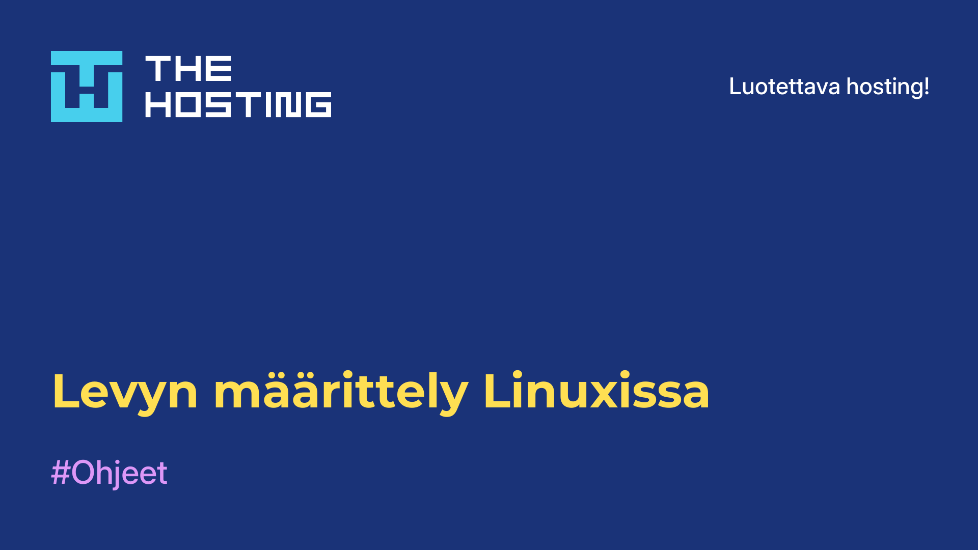 Levyn määrittely Linuxissa