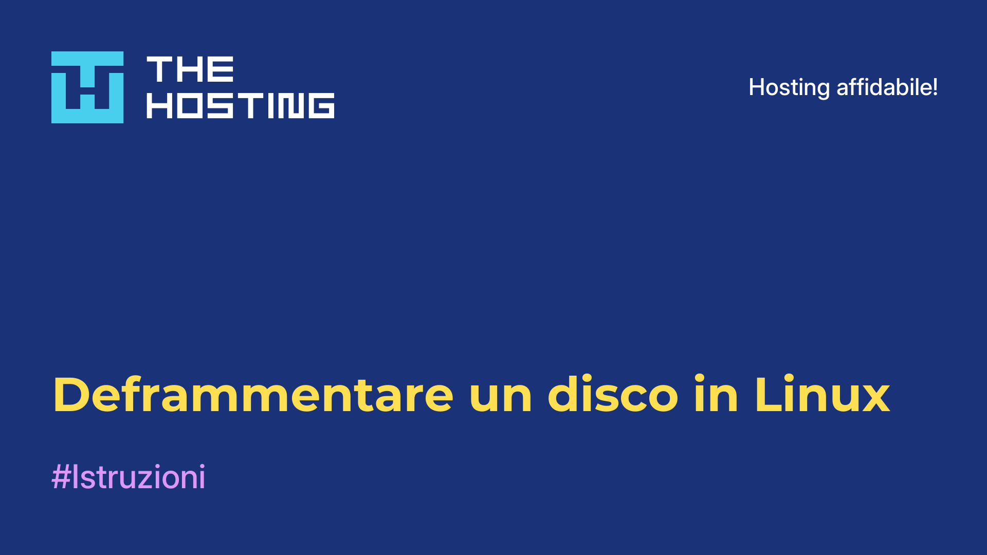 Deframmentare un disco in Linux