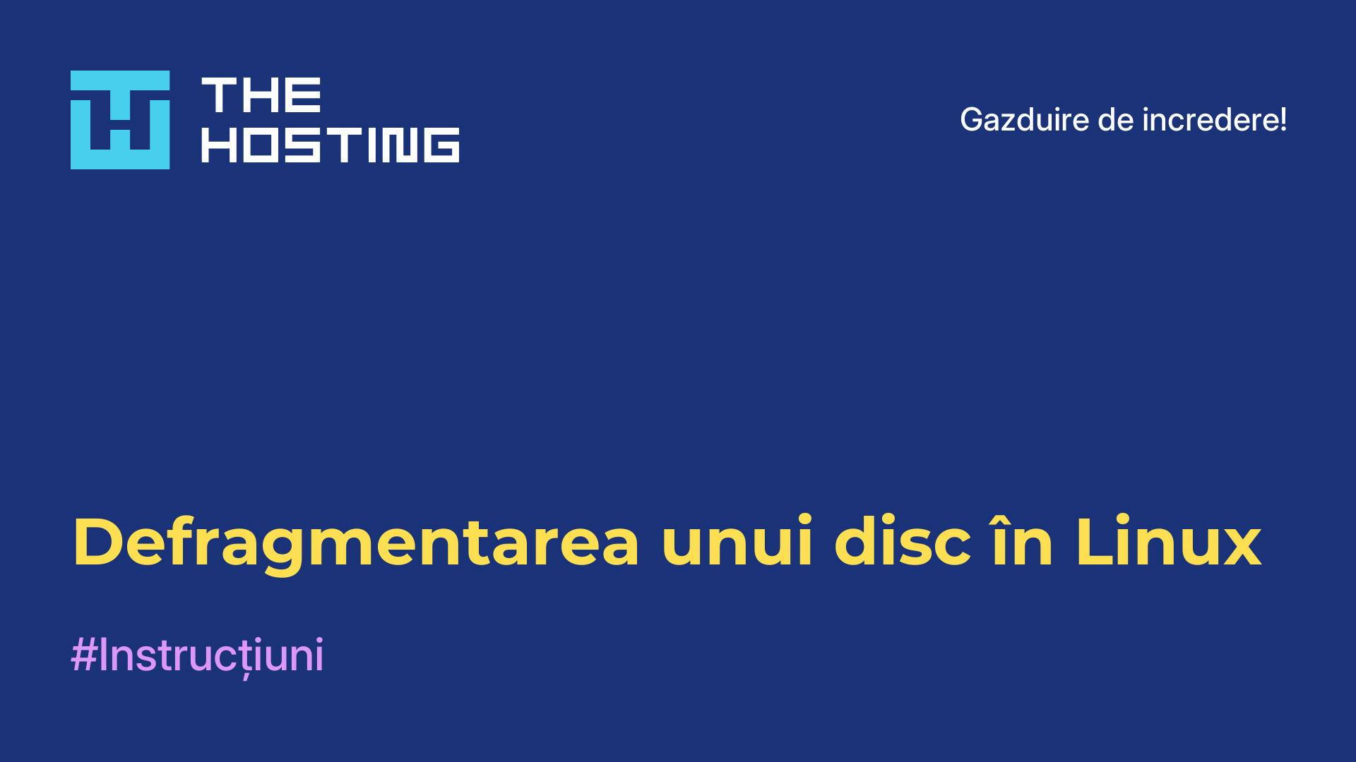 Defragmentarea unui disc în Linux