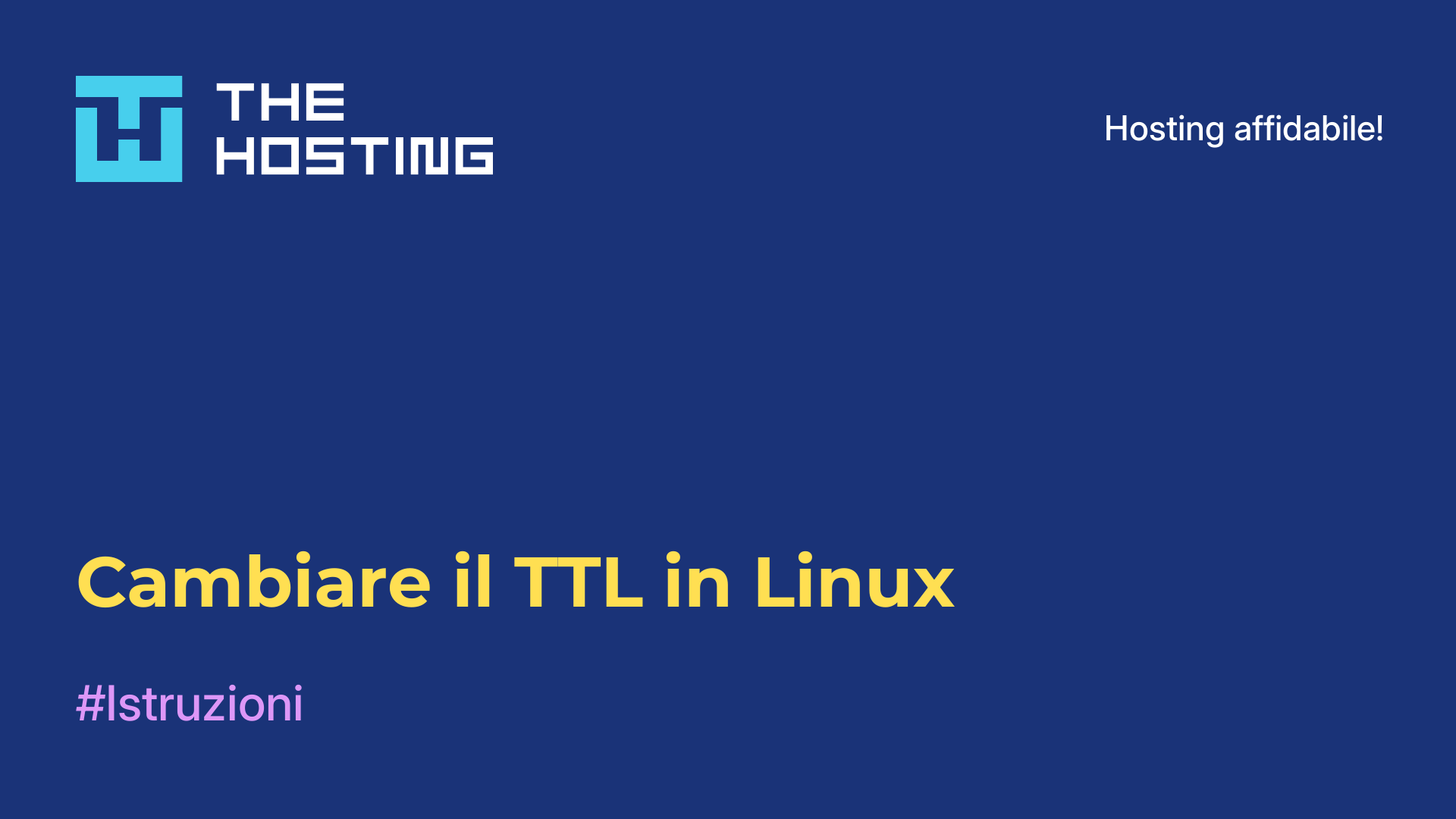 Cambiare il TTL in Linux