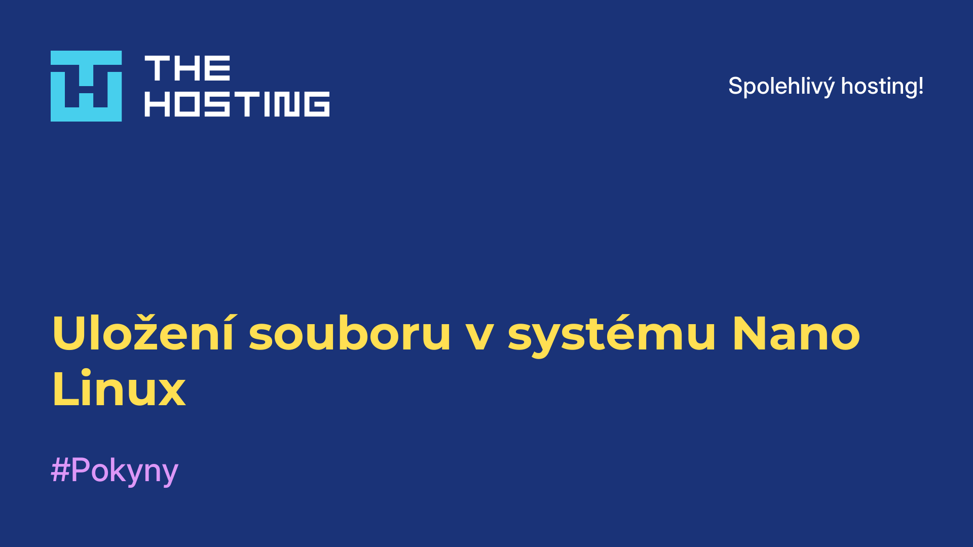 Uložení souboru v systému Nano Linux