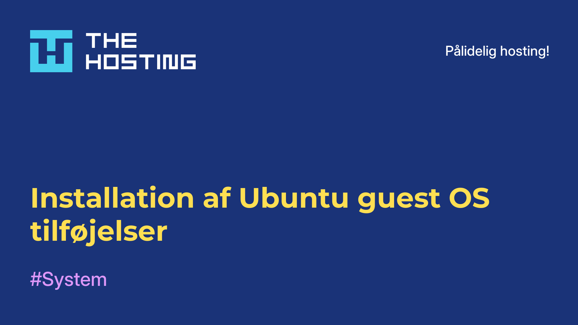 Installation af Ubuntu guest OS-tilføjelser