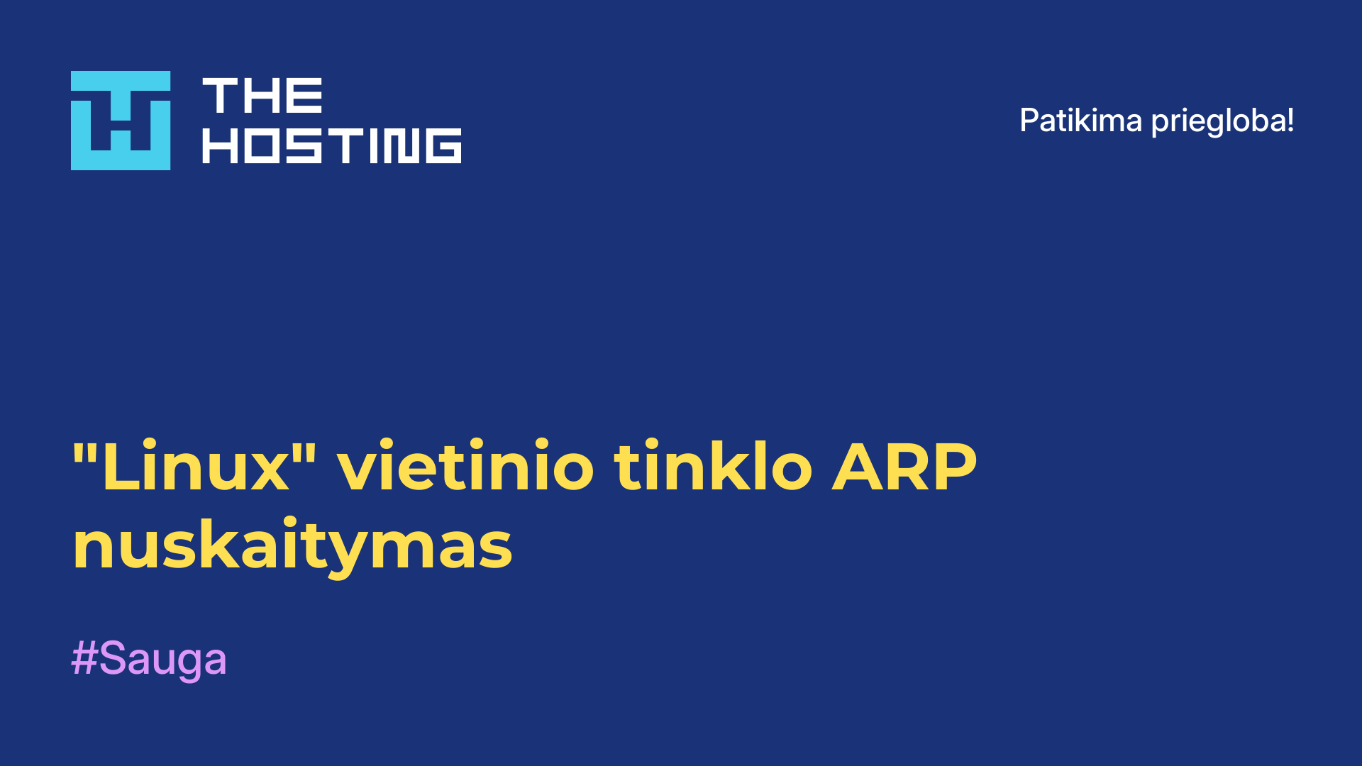 "Linux" vietinio tinklo ARP nuskaitymas
