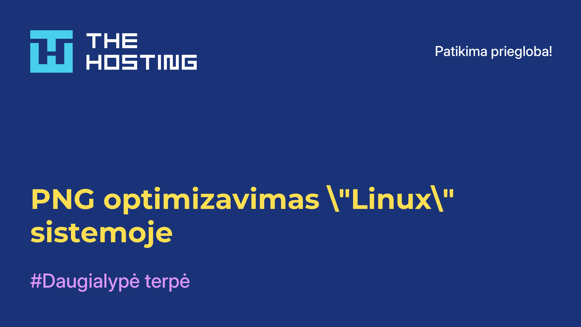 PNG optimizavimas "Linux" sistemoje