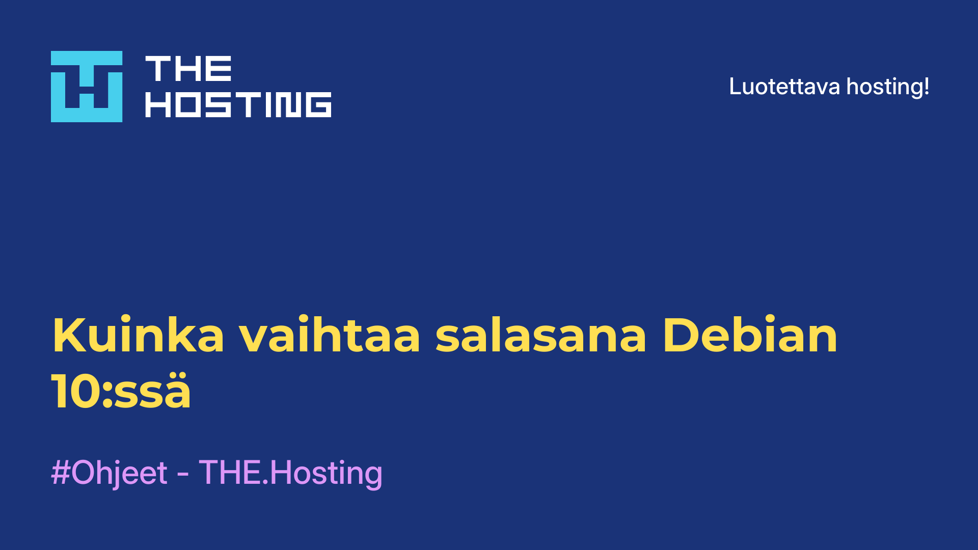 Kuinka vaihtaa salasana Debian 10:ssä