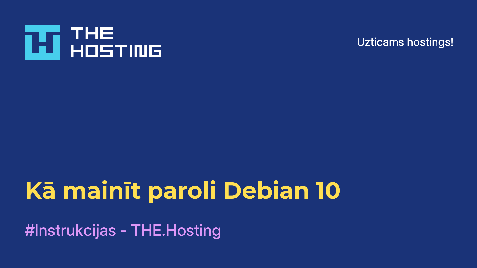 Kā mainīt paroli Debian 10