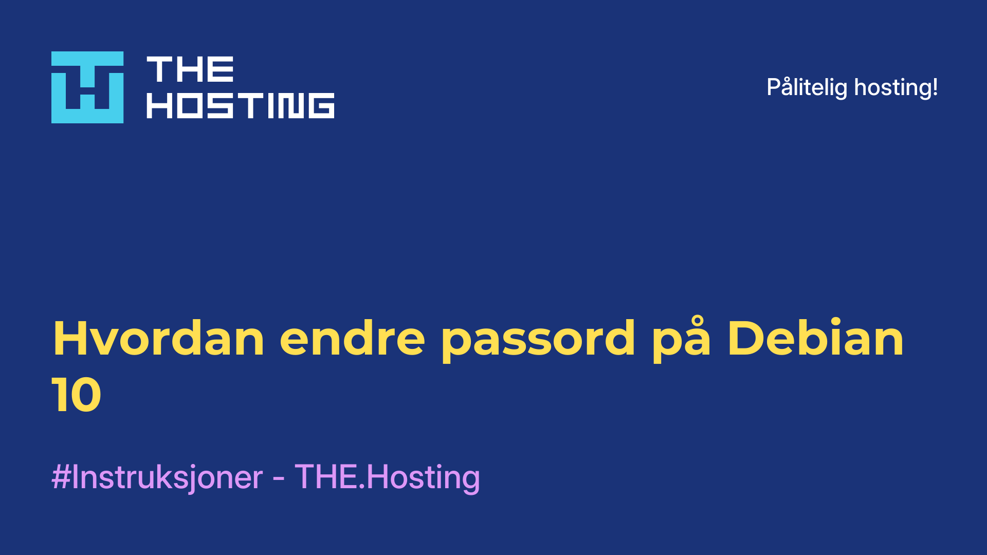 Hvordan endre passord på Debian 10