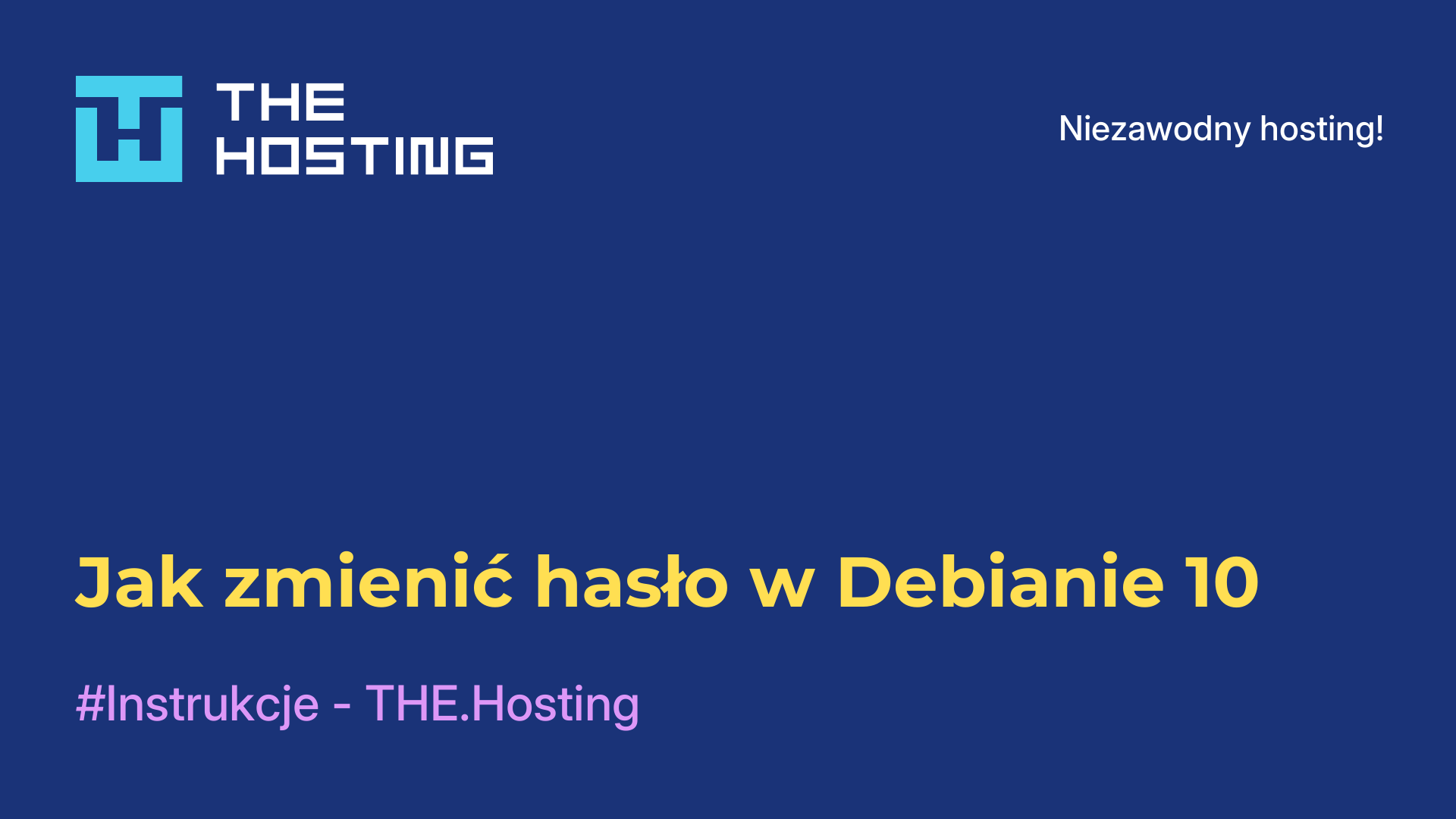 Jak zmienić hasło w Debianie 10