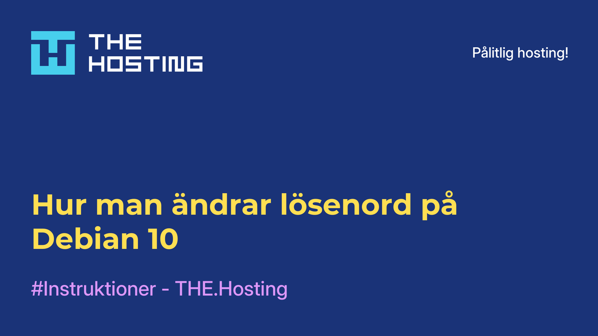 Hur man ändrar lösenord på Debian 10