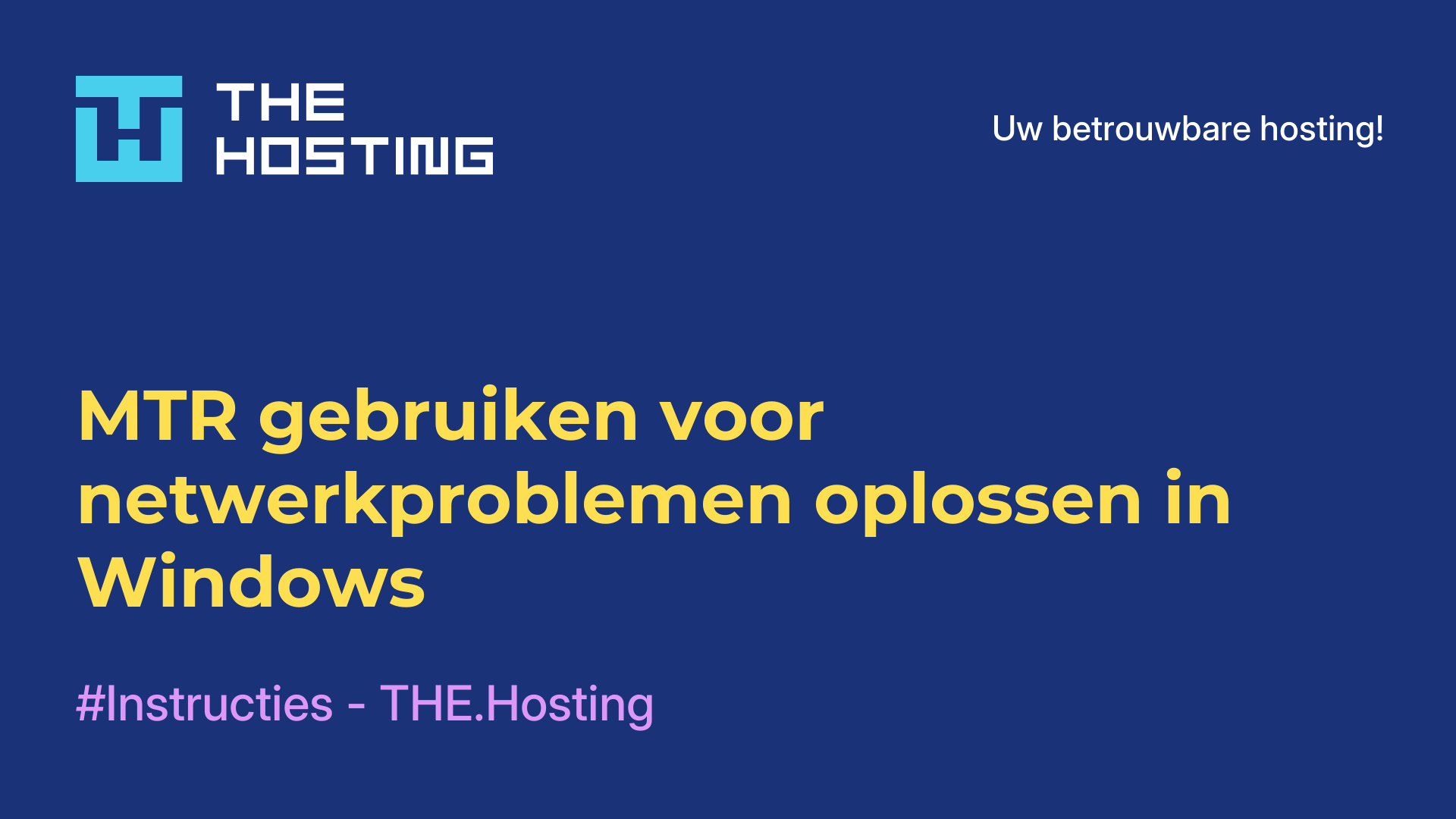 MTR gebruiken voor netwerkproblemen oplossen in Windows