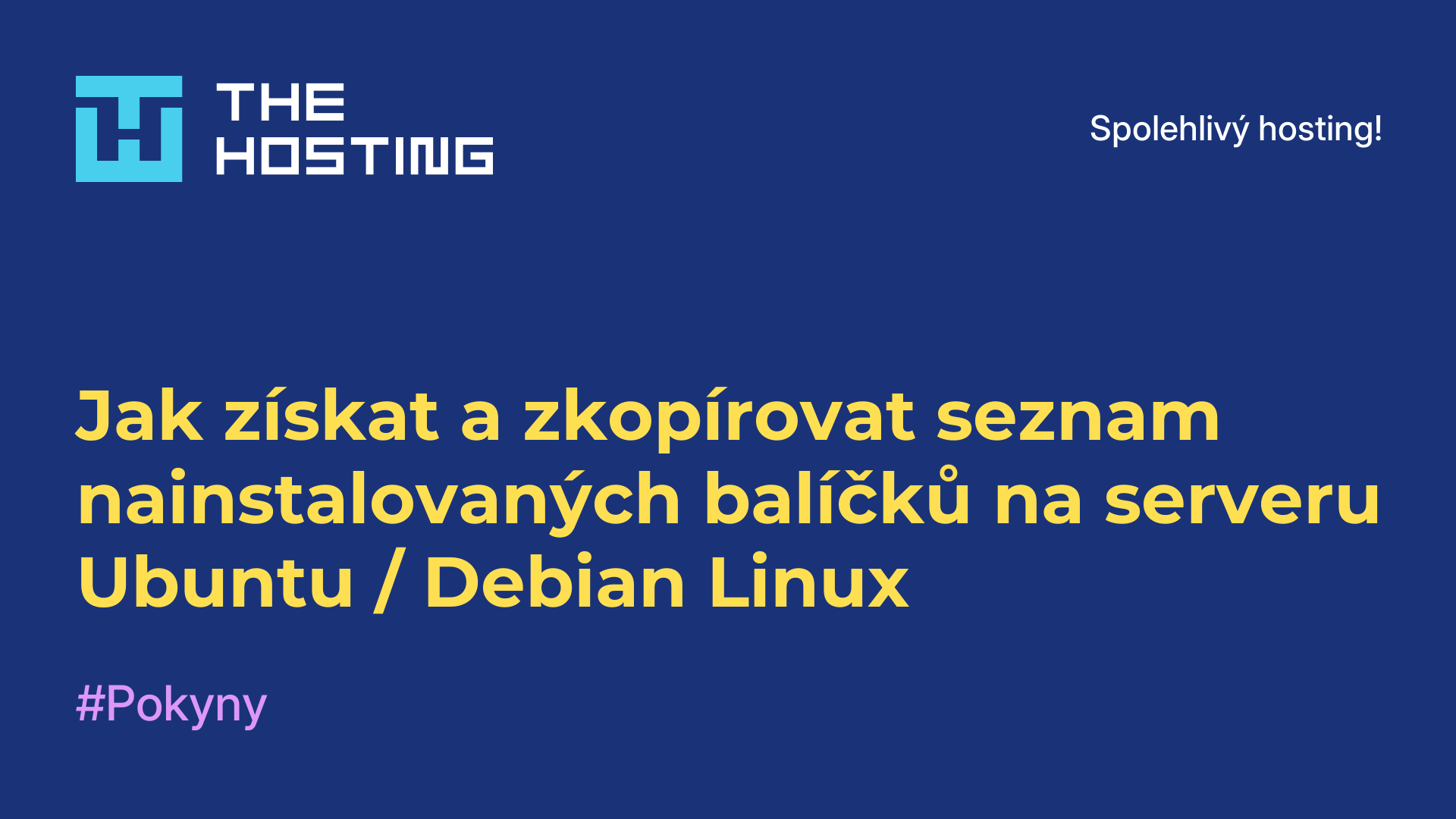Jak získat a zkopírovat seznam nainstalovaných balíčků na serveru Ubuntu / Debian Linux