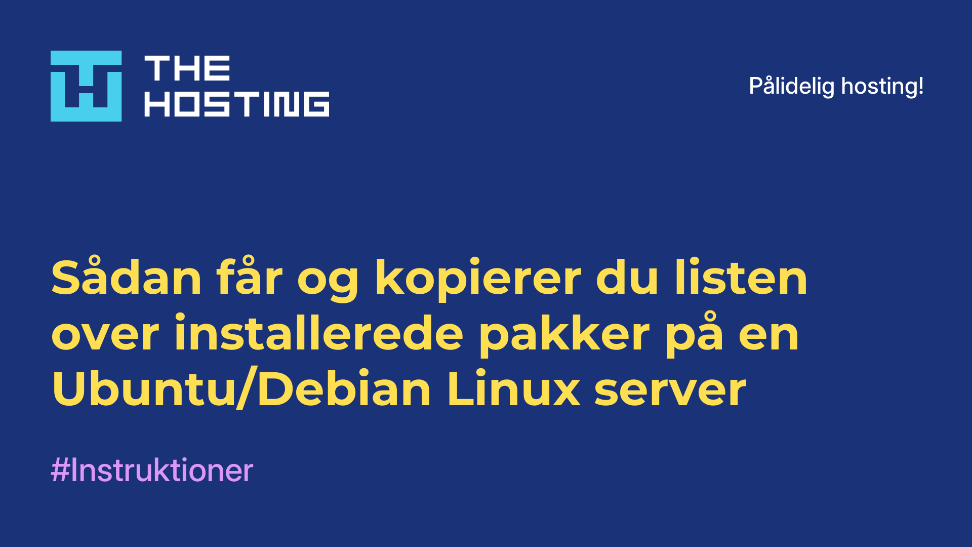 Sådan får og kopierer du listen over installerede pakker på en Ubuntu/Debian Linux-server