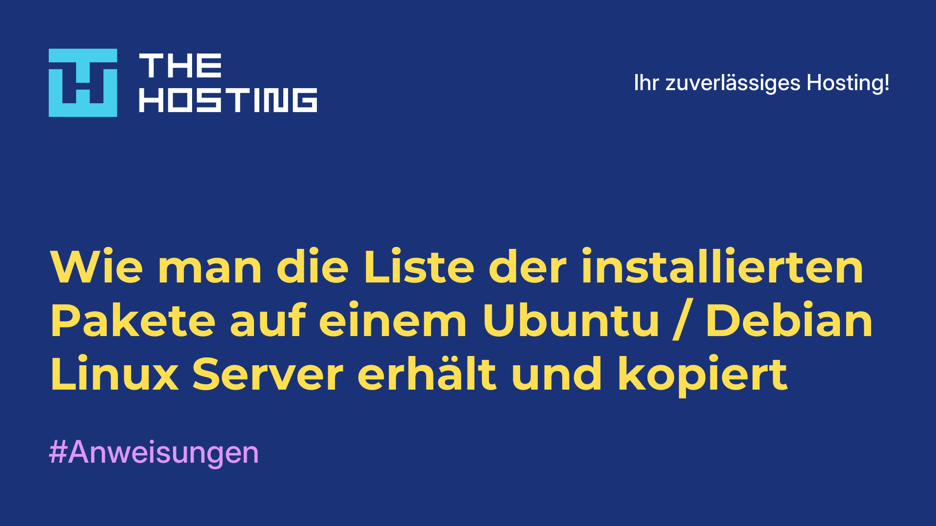 Wie man die Liste der installierten Pakete auf einem Ubuntu / Debian Linux Server erhält und kopiert