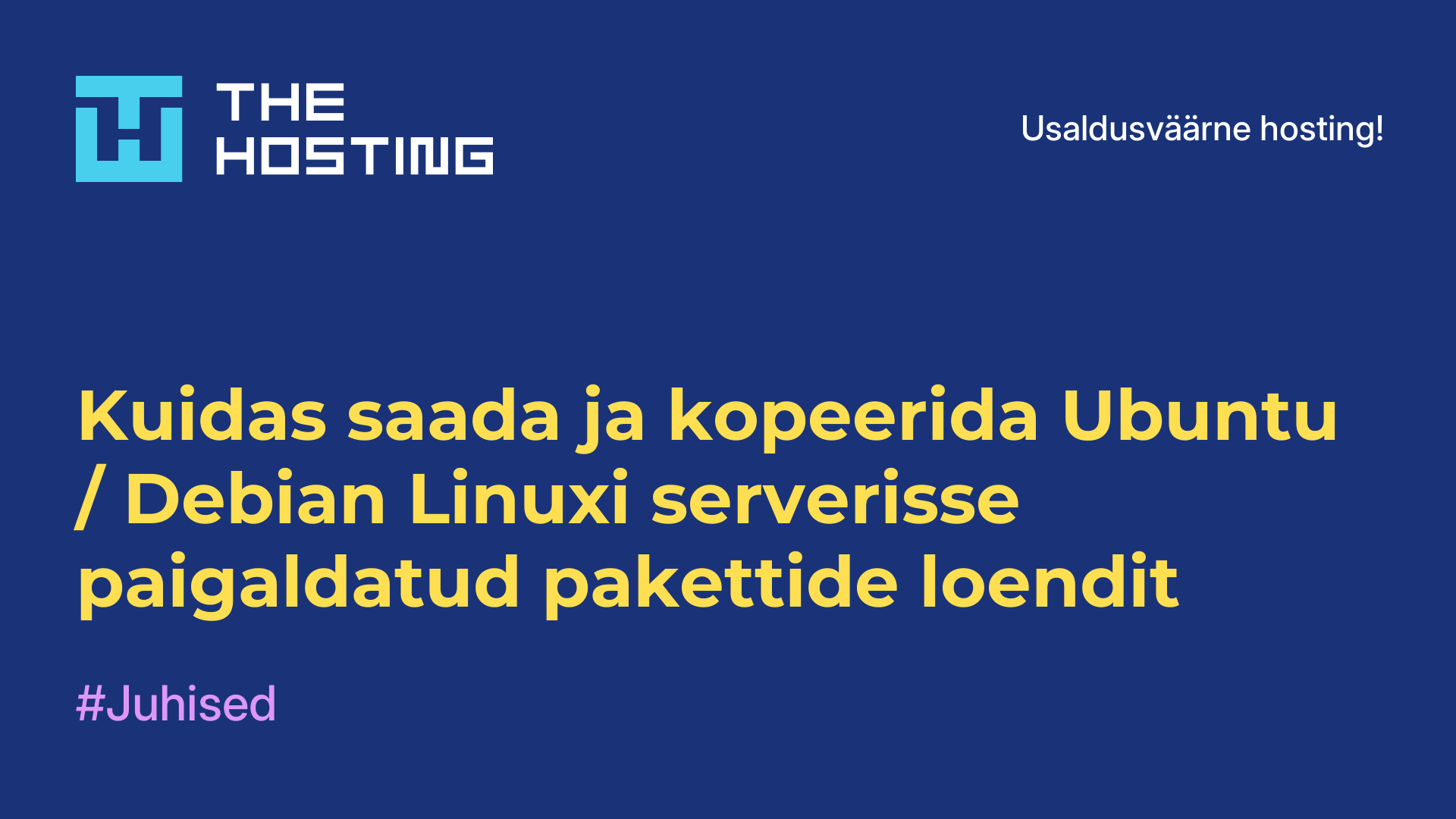Kuidas saada ja kopeerida Ubuntu / Debian Linuxi serverisse paigaldatud pakettide loendit