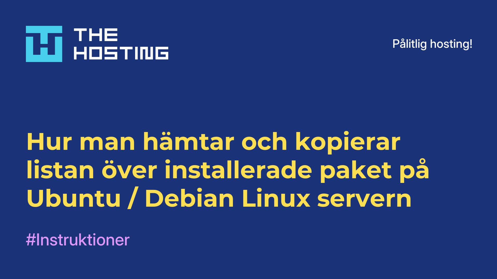 Hur man hämtar och kopierar listan över installerade paket på Ubuntu / Debian Linux-servern