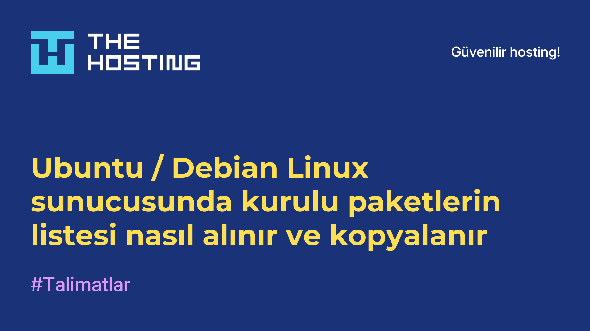 Ubuntu / Debian Linux sunucusunda kurulu paketlerin listesi nasıl alınır ve kopyalanır