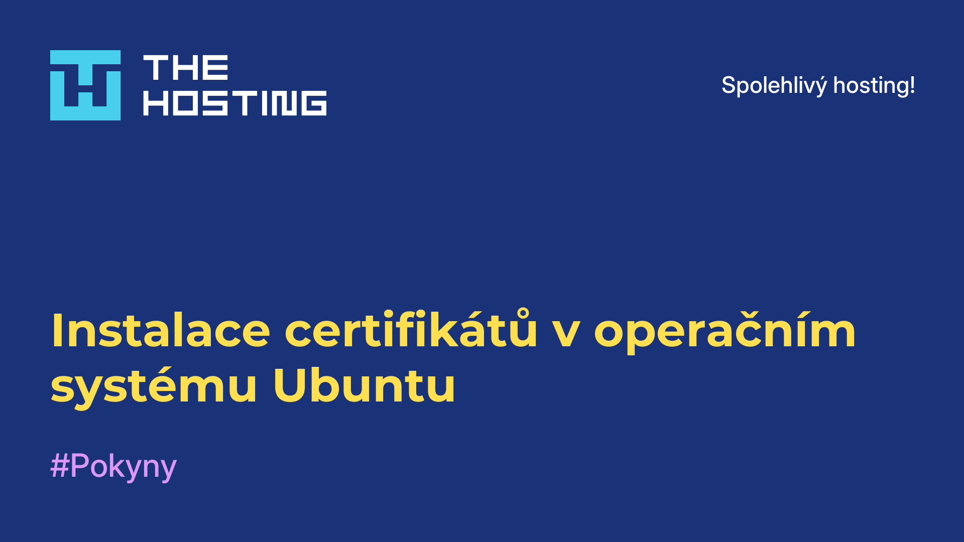 Instalace certifikátů v operačním systému Ubuntu