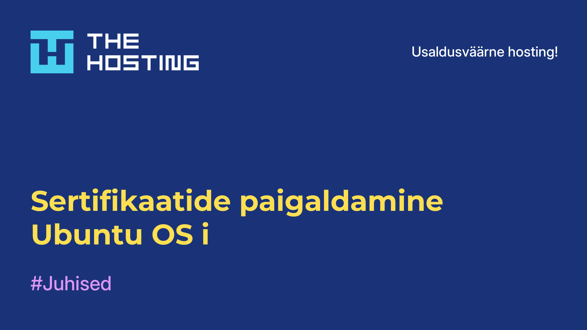 Sertifikaatide paigaldamine Ubuntu OS-i