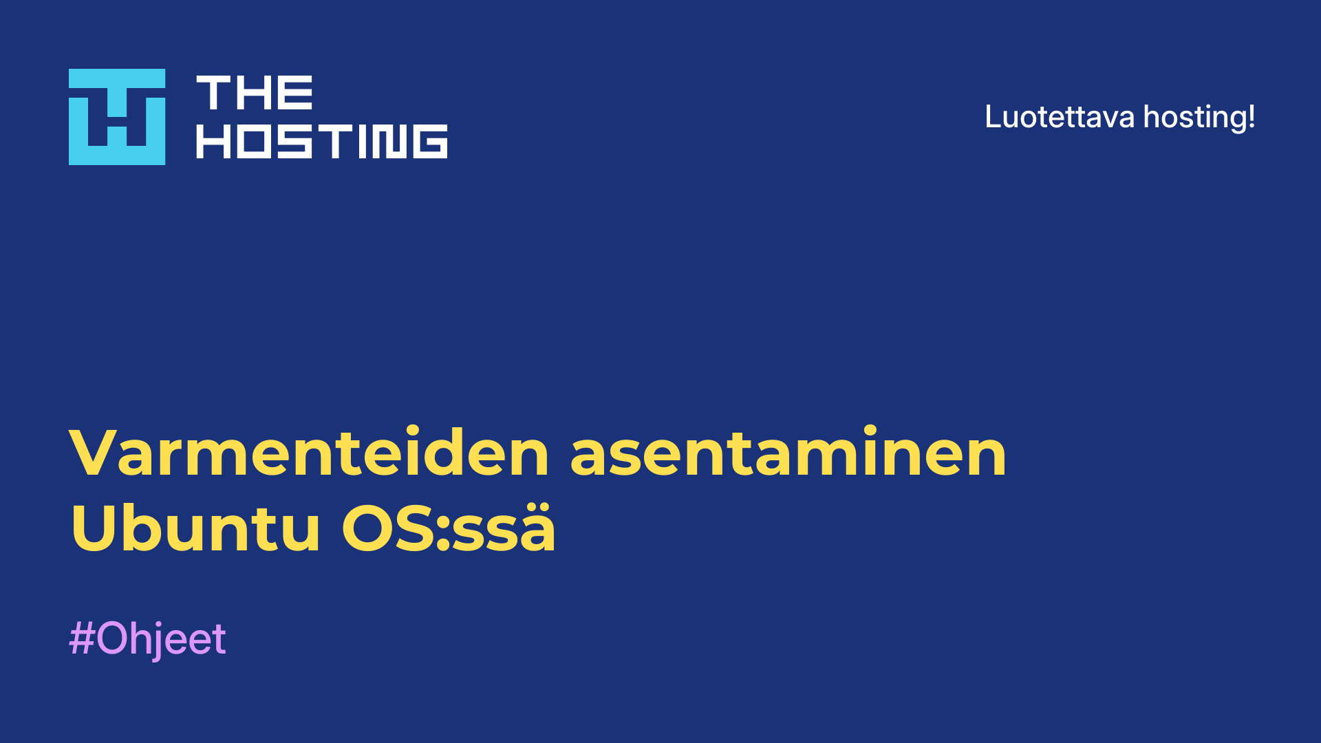 Varmenteiden asentaminen Ubuntu OS:ssä