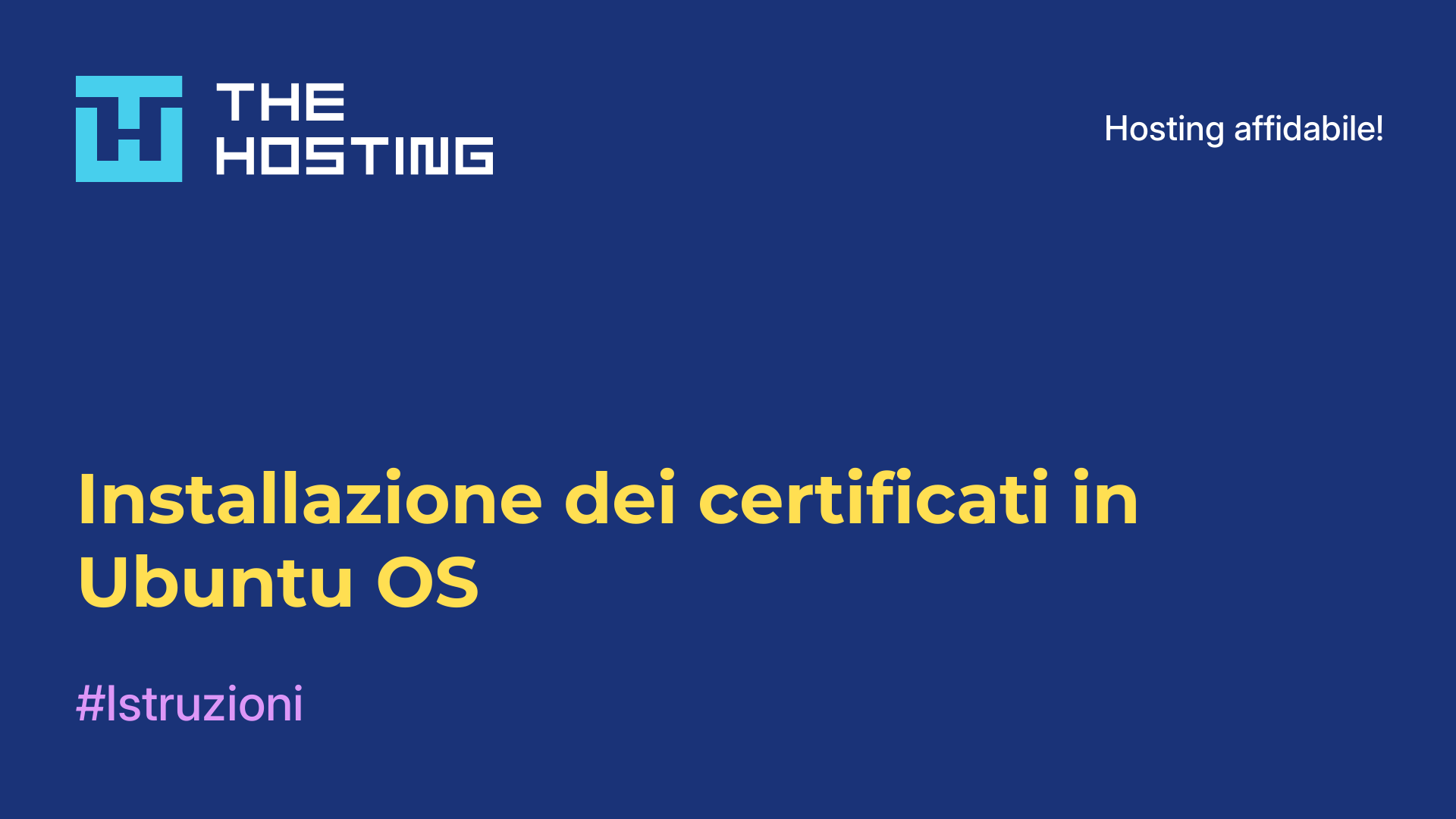 Installazione dei certificati in Ubuntu OS