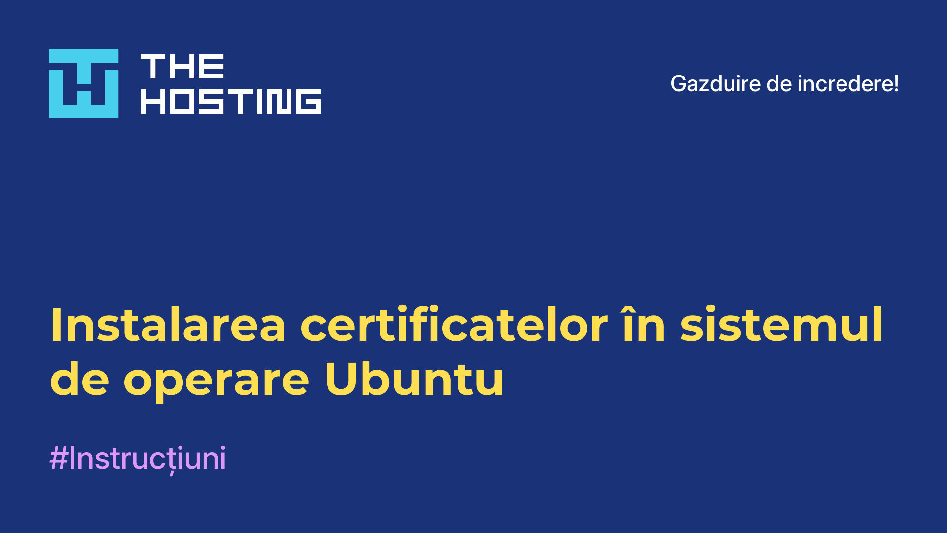Instalarea certificatelor în sistemul de operare Ubuntu